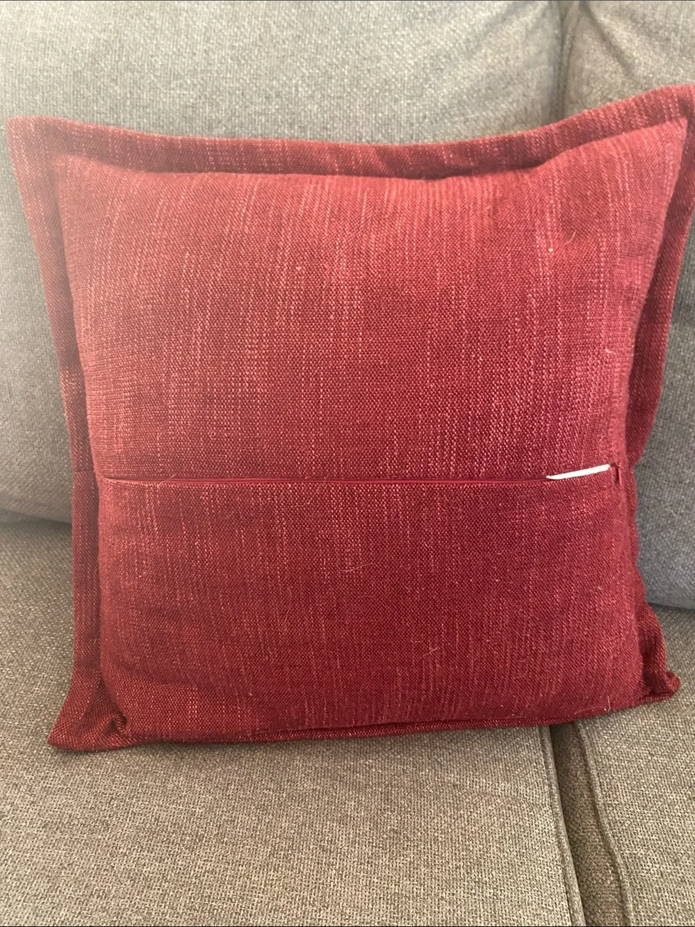 Burgundy Down Feather Decorative Throw Pillow